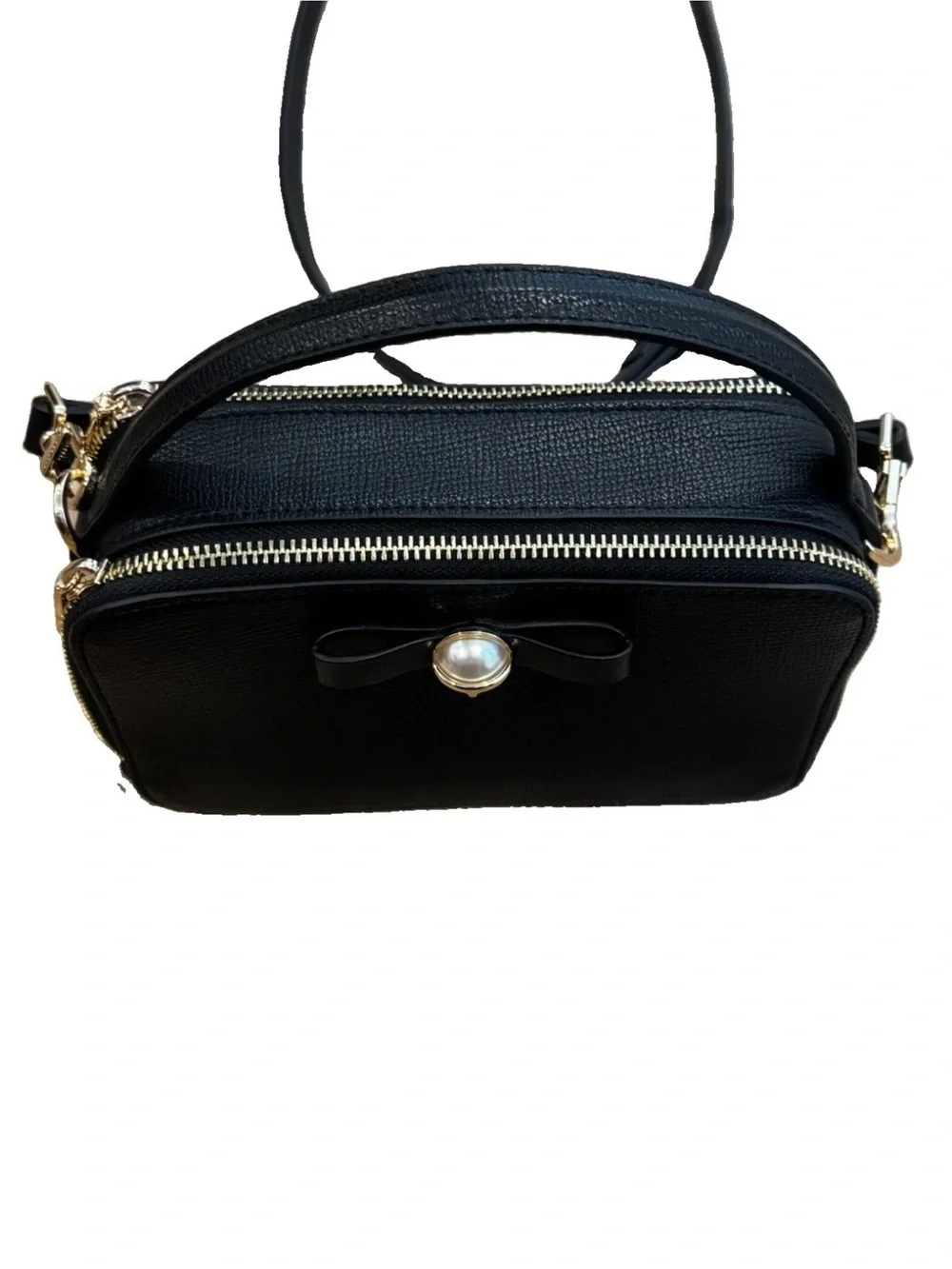 Ted Baker London Black Crossbody Bag with Pear Bow Details NWOT